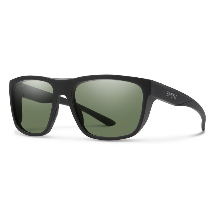 Smith Barra Classic Sunglasses Matte Black & ChromaPop Polarized Gray Green 59mm