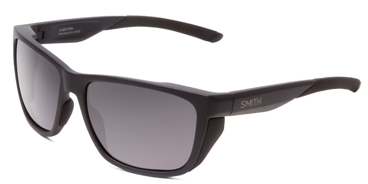 Smith Longfin Elite Wrap Sunglasses in Matte Deep Ink Navy Blue/Gray Smoke 59 mm