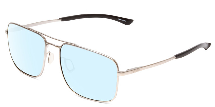 Smith Optic Outcome Unisex Pilot Blue Light Eyeglasses Matte Silver Black 59mm