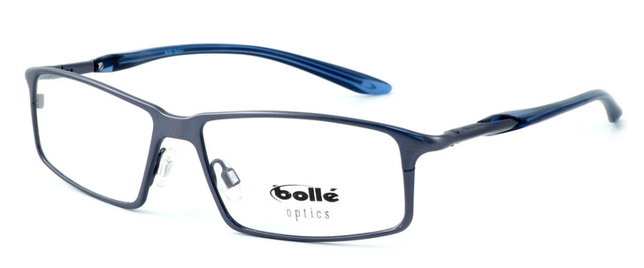 Bollé Trocadero Designer Eyeglasses in Satin Blue with Crystal Blue :: Custom Left & Right Lens