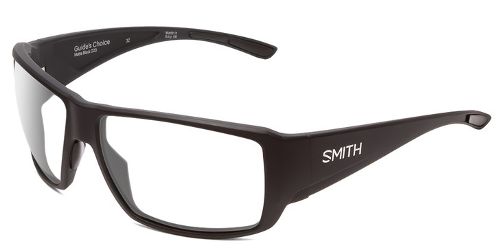 Smith Optic Guide Choice Mens Wrap Designer Eyeglasses in Matte Black 62mm Rx-SV