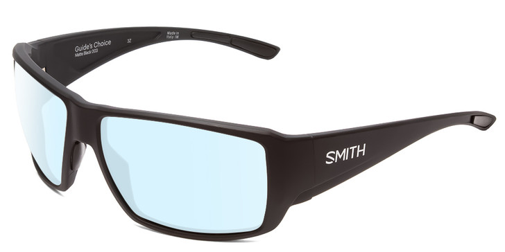 Smith Guides Choice Mens Wrap Designer Blue Light Eyeglasses in Matte Black 62mm