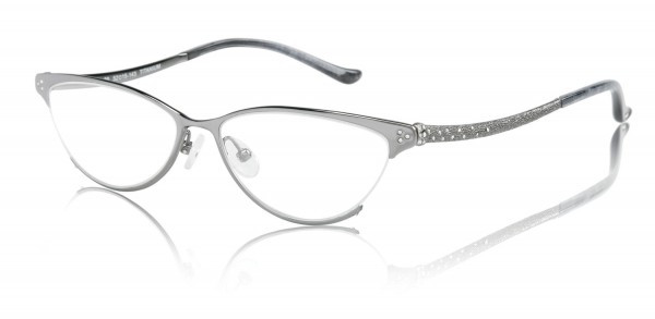 Judith Leiber Eyeglass Collection 1590 in Silver :: Custom Left & Right Lens