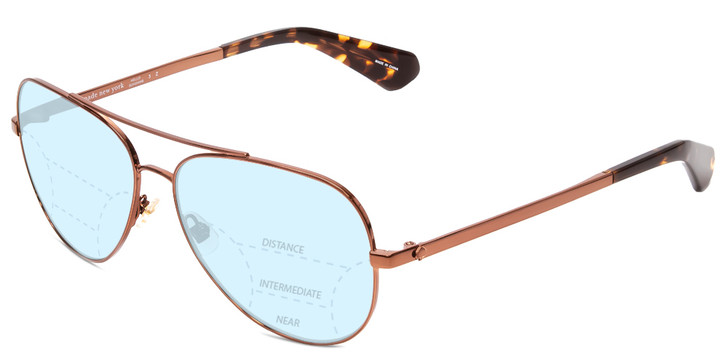 Kate Spade Avaline 2 Pilot Progressive Blue Light Glasses Havana Tortoise 58mm
