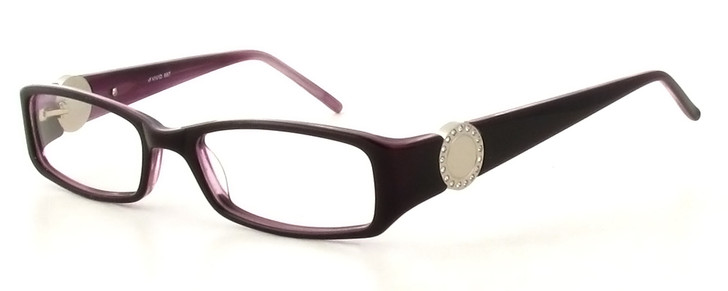 Calabria Viv 687 Purple Designer Eyeglasses :: Custom Left & Right Lens