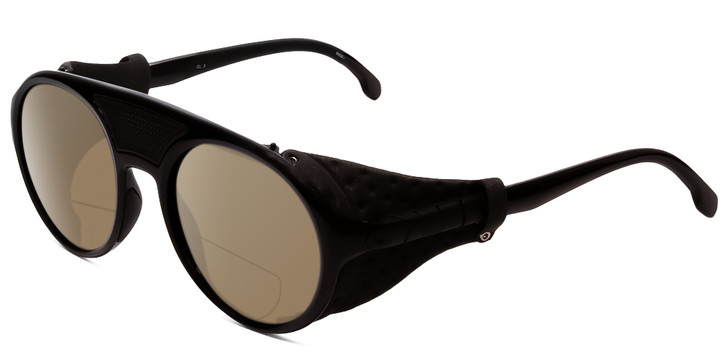 Carrera Hyperfit Unisex Polarized BI-FOCAL Sunglasses in Black Gray Leather 54mm