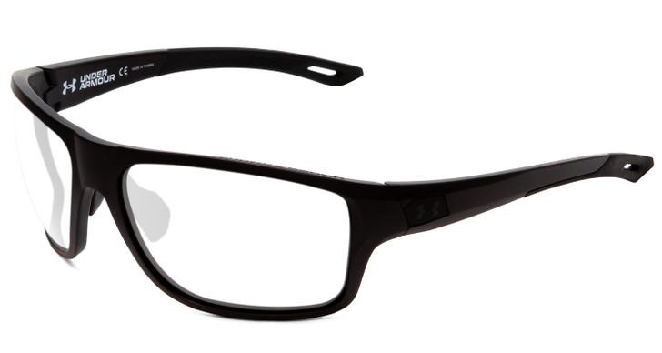Under Armour Battle Mens Wrap Designer Eyeglasses in Matte Black 65mm Rx-BIFOCAL