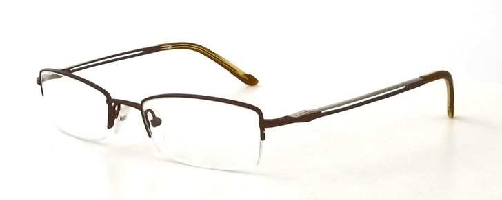 Calabria Viv 306 Silver Brown Designer Eyeglasses :: Custom Left & Right Lens