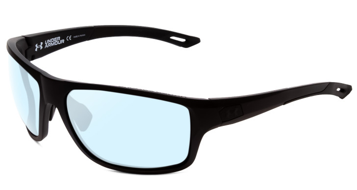 Under Armour Battle Men Wrap 65mm Designer Blue Light Filter Glasses Matte Black