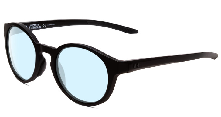 Under Armour Infinity Unisex Round Designer Blue Light Block Glasses Black 52 mm