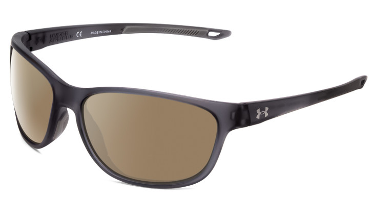 Under Armour Undeniable Unisex Oval Polarized Sunglasses Matte Crystal Grey 61mm