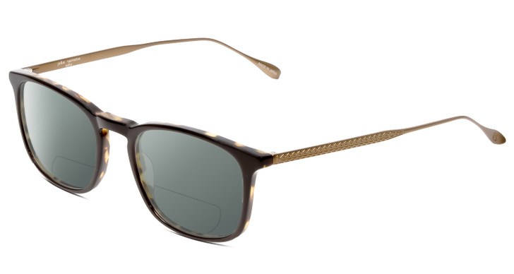 John Varvatos V207 Polarized BI-FOCAL Sunglasses Black Tortoise Havana Gold 54mm