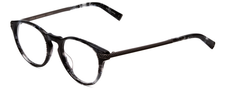 John Varvatos V365 Round Designer Eyeglasses Grey Smoke Marble Silver 47mm Rx-SV