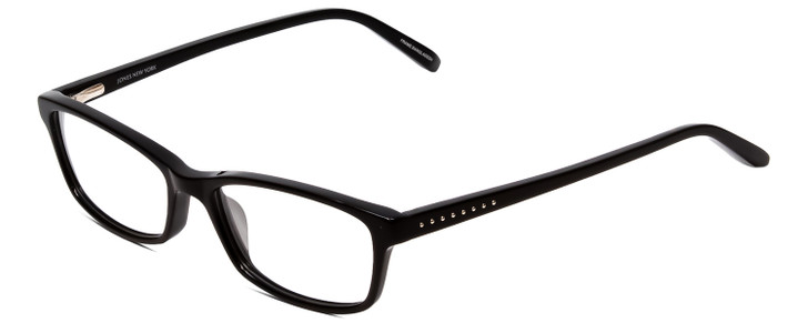 Jones New York J211 Ladies Square Designer Glasses Gloss Black 49 mm Custom Lens