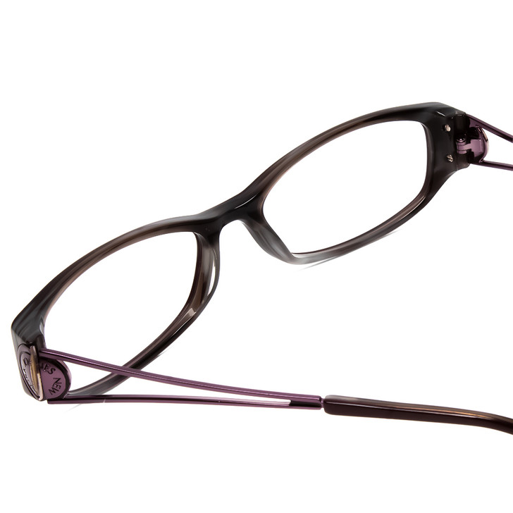 Jones New York J736 Lady Oval Reading Glasses in Purple Crystal & Red Wine 52 mm