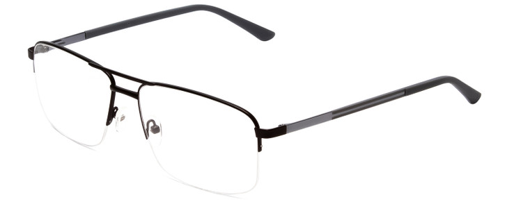 Jones New York J361 Square Designer Glasses in Gun Metal Black 60 mm Rx-BI-FOCAL