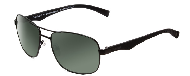 Timberland TB9136 Designer Sunglasses in Matte Black Polarized Gray Green 59 mm
