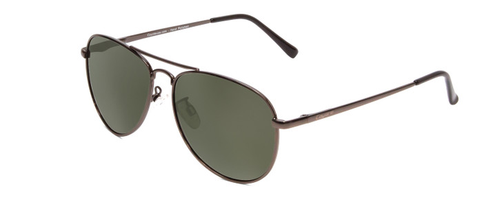 Profile View of Coyote Classic II Unisex Metal Aviator Polarized Sunglasses in Silver & G15 55mm