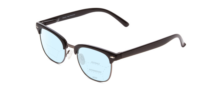 Coyote Country Club Unisex Cat Eye Progressive Blue Light Glasses in Black 51 mm