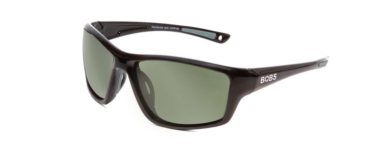 Profile View of Coyote FP-04 Mens Full Rim Designer Polarized Sunglasses in Gloss Black/G15 62mm
