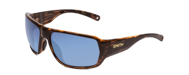 Smith Castaway Sunglasses Tortoise Brown & ChromaPop Glass Polarized Blue Mirror