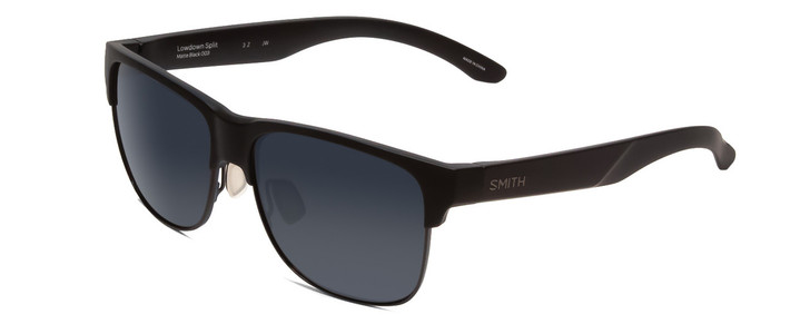 Smith Lowdown Split Semi-Rimless Sunglasses in Black & ChromaPop Polarized black