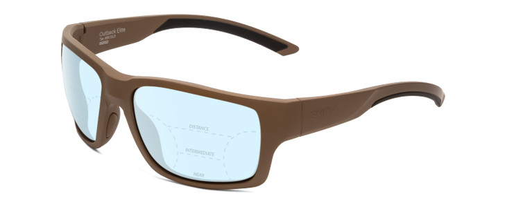 Smith Outback Elite Unisex Designer Progressive Blue Light Glasses Tan 499 59 mm