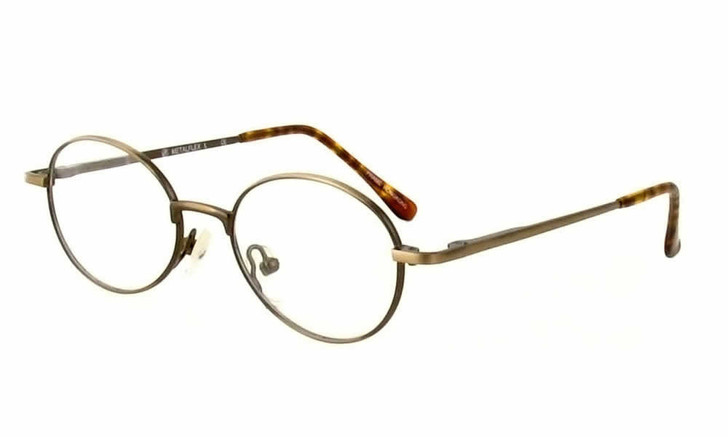 Calabria MetaFlex L Antique-Gold 38 mm Eyeglasses :: Custom Left & Right Lens