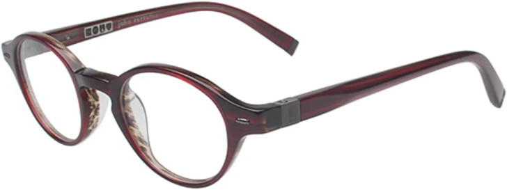 John Varvatos V356 Blue Light Block Designer Eyeglasses Round Chianti Red