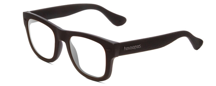 Profile View of Havaianas PARATY/M Designer Bi-Focal Prescription Rx Eyeglasses in Matte Black Unisex Classic Full Rim Acetate 50 mm