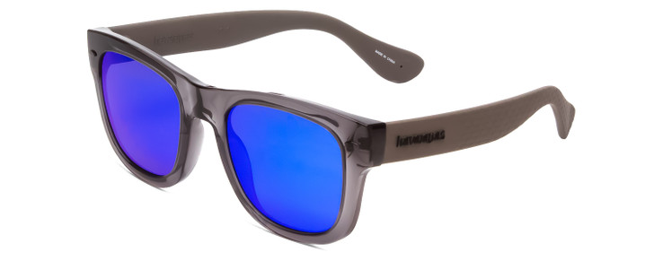 Havaianas PARATY/M Classic Sunglasses in Matte Grey/Blue Multi-Layer Mirror 50mm