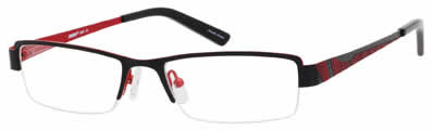Seventeen 5381 in Black-Red Designer Eyeglasses :: Custom Left & Right Lens