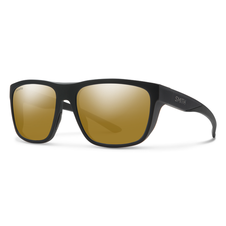 Smith Barra Classic Sunglasses Matte Black/ChromaPop Polarize Bronze Mirror Gold