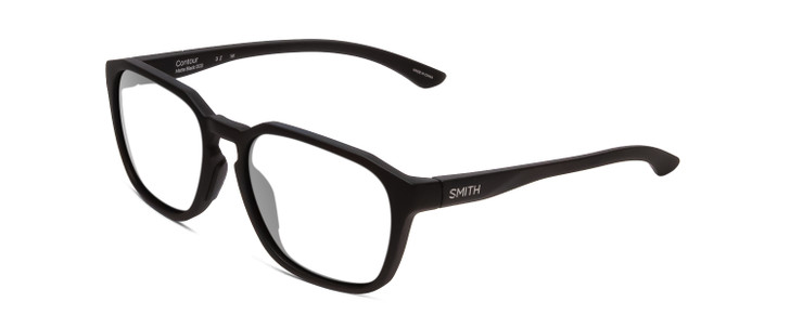 Profile View of Smith Optics Contour Designer Bi-Focal Prescription Rx Eyeglasses in Matte Black Unisex Square Full Rim Acetate 56 mm