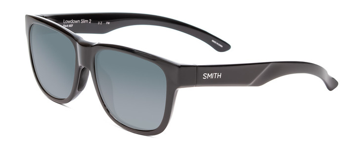 Smith Optics Lowdown Slim 2 Designer Unisex Classic Sunglasses Gloss Black/Gray