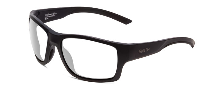 Profile View of Smith Optics Outback Elite Designer Reading Eye Glasses in Matte Deep Ink Navy Blue Cobalt Unisex Square Full Rim Acetate 59 mm