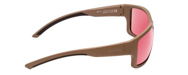 Smith Optics Outback Elite Unisex Square Sunglasses Tan Brown & Ignitor Rose Red