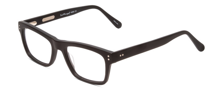Profile View of Ernest Hemingway H4665 Designer Reading Eye Glasses with Custom Cut Powered Lenses in Matte Black Unisex Cateye Full Rim Acetate 53 mm