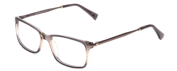 Profile View of Ernest Hemingway H4679 Designer Single Vision Prescription Rx Eyeglasses in Grey Clear Gradient Mist Unisex Square Full Rim Acetate 53 mm