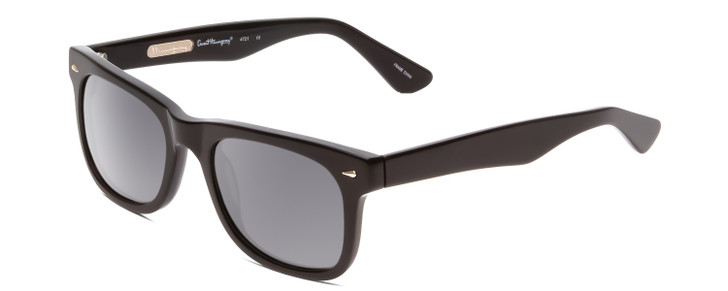 Profile View of Ernest Hemingway 4721 Unisex Cateye Sunglasses Black Silver Studs&Blue/Grey 50mm