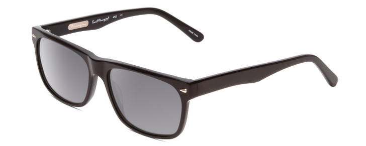 Profile View of Ernest Hemingway H4723 Unisex Cateye Sunglasses Black Silver Stud&Blue/Grey 57mm