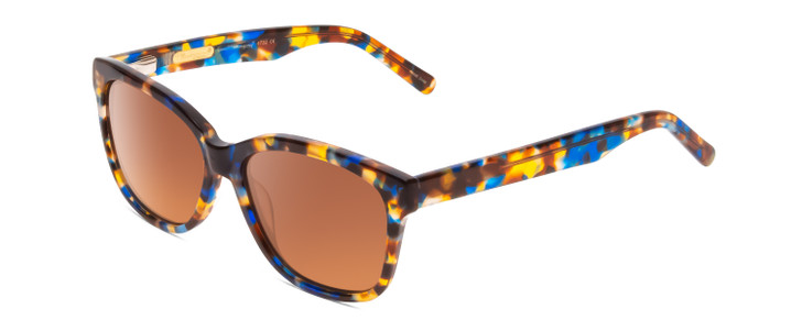 Profile View of Ernest Hemingway H4732 Ladies Cateye Sunglasses Blue Tortoise Brown&Orange 56 mm