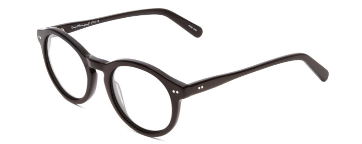 Profile View of Ernest Hemingway H4733 Designer Single Vision Prescription Rx Eyeglasses in Gloss Black Unisex Cateye Full Rim Acetate 49 mm