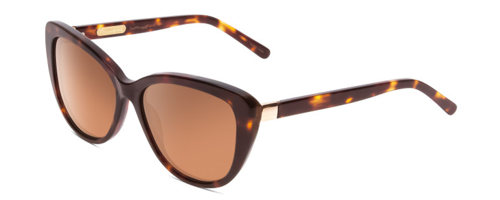 Profile View of Ernest Hemingway H4735 Ladies Cateye Sunglasses Tortoise Brown Yellow Gold 54 mm