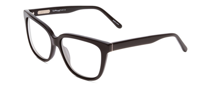 Profile View of Ernest Hemingway H4737 Designer Bi-Focal Prescription Rx Eyeglasses in Gloss Black Unisex Cateye Full Rim Acetate 55 mm