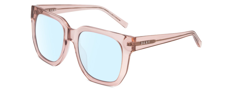 DKNY DK513S Lady Oversize Progressive Blue Light Glasses Crystal Blush Pink 53mm