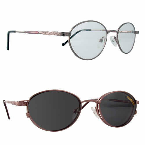 Magnetic Clip-On 224 Polarized Reading Sunglasses :: Custom Left & Right Lens