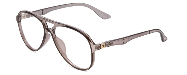 Profile View of Gotham Style Flex Collection 67 Men Aviator Reading Glasses in Grey Crystal 65mm