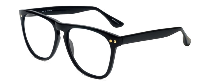 Profile View of Isaac Mizrahi IM88-10 Designer Progressive Lens Prescription Rx Eyeglasses in Midnight Black Unisex Classic Full Rim Acetate 57 mm