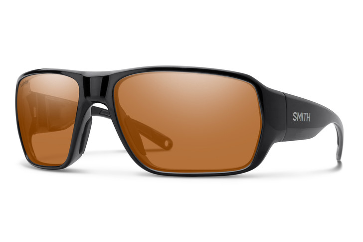 Smith Optics Castaway Designer Unisex Wrap Sunglasses Black/Polarchromic Copper